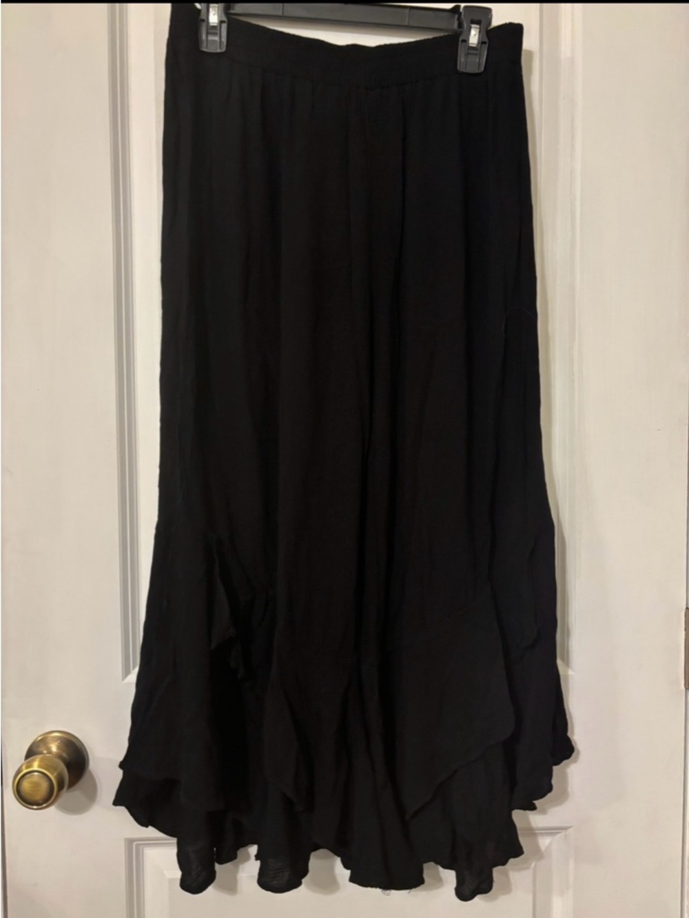 American Rag Black Ruffled Flowy Pants
